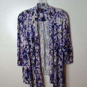Victor Alfaro Women's Size Medium Abstract Purple and Black Top